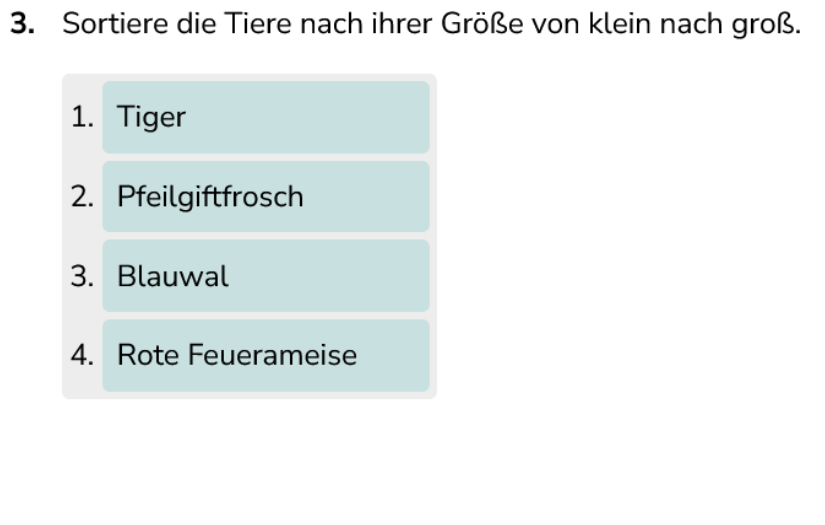 Anleitung für den Drag and Drop Sortieren Assistenten einseitig