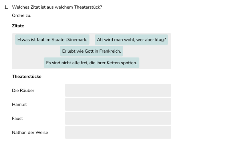 Anleitung für den Assistent von Drag & Drop einseitig - Zuordnung – Elementliste über Ziellisten